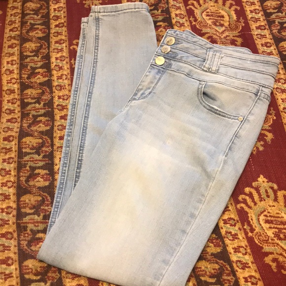 Blue Spice Denim - Blue Spice White-washed Skinnies